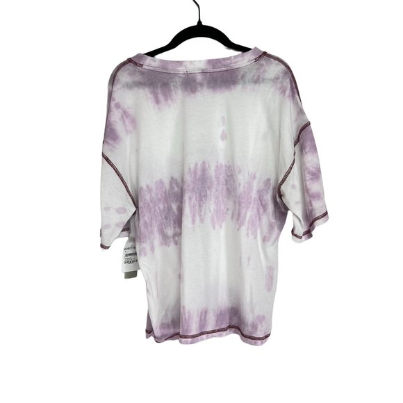 NWT Nordstrom BP. 100% Cotton Purple Tie Dye Crew Neck Tee Shirt Women Size S - Picture 2 of 6